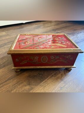 Reverse glass box with feet